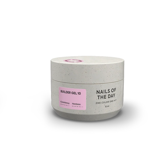 NAILSOFTHEDAY Builder Gel 10  — gel rosa para extensiones de uñas, 15 ml