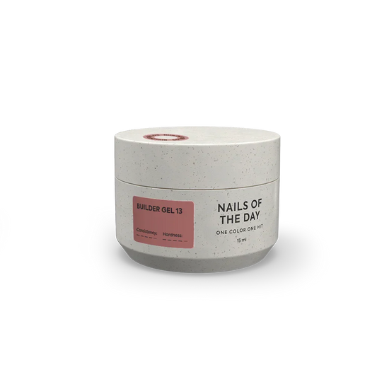 NAILSOFTHEDAY Builder Gel 13 — gel caramelo oscuro para extensiones de uñas, 15 ml