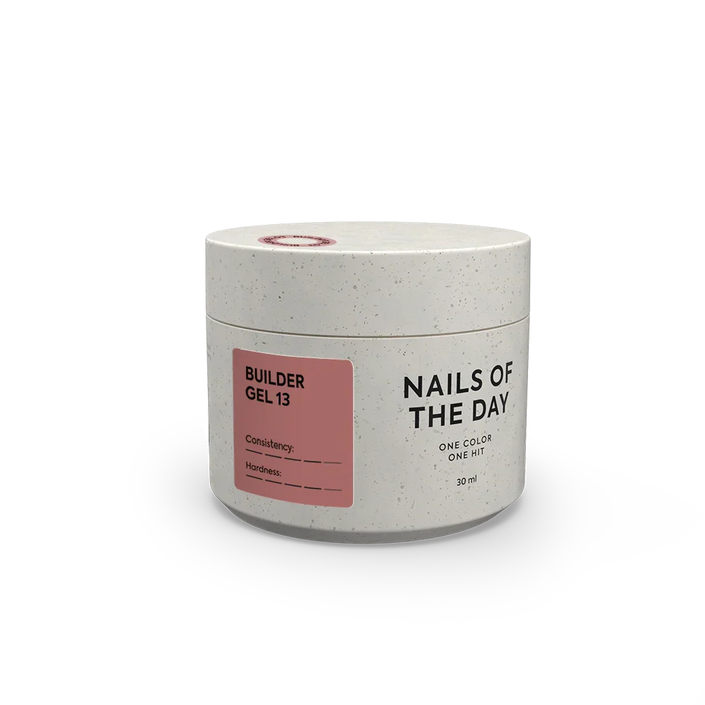 NAILSOFTHEDAY Builder Gel 13 — gel caramelo oscuro para extensiones de uñas, 15 ml