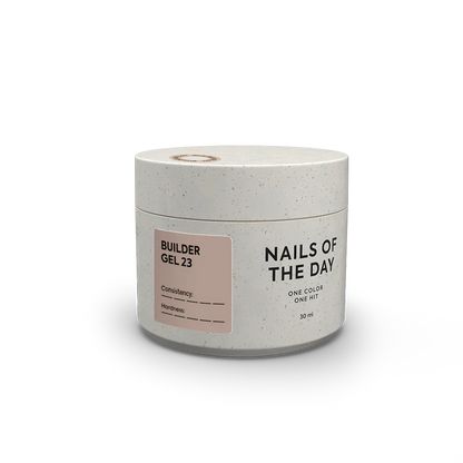 NAILSOFTHEDAY Builder Gel 23 — gel nude frío para extensiones de uñas, 15 ml
