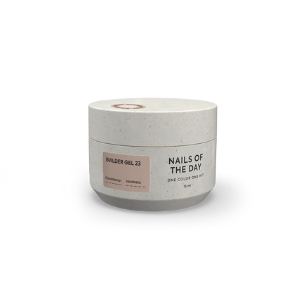 NAILSOFTHEDAY Builder Gel 23 — gel nude frío para extensiones de uñas, 15 ml