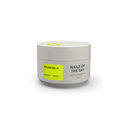 NAILSOFTHEDAY Builder Gel 41 — gel amarillo limón intenso para extensiones de uñas, 15 ml