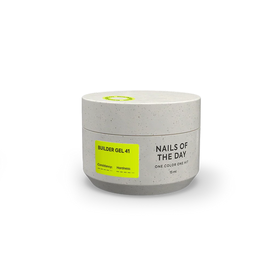 NAILSOFTHEDAY Builder Gel 41 — gel amarillo limón intenso para extensiones de uñas, 15 ml