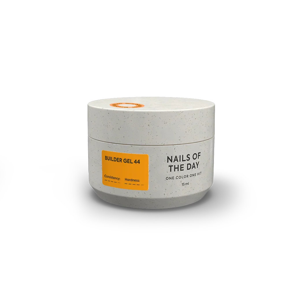 NAILSOFTHEDAY Builder Gel 44 — gel naranja para extensiones de uñas, 15 ml