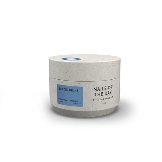 NAILSOFTHEDAY Builder Gel 48 — gel azul cielo para extensiones de uñas, 15 ml