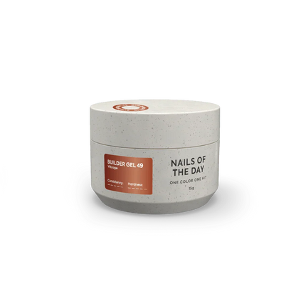 NAILSOFTHEDAY Builder gel 49 Vitrage — gel constructor vitral caramelizado para extensión de uñas, 15 ml