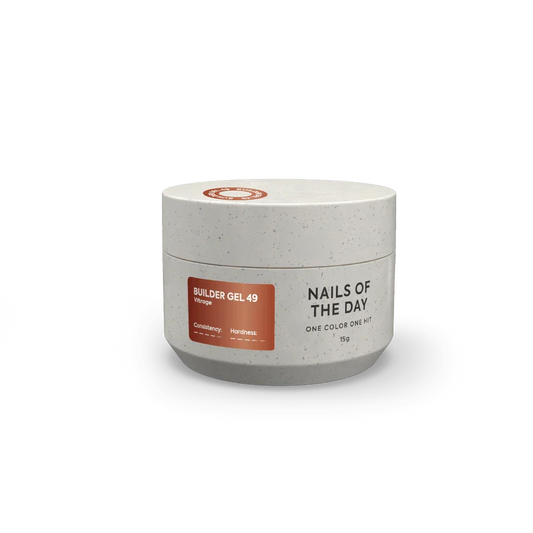 NAILSOFTHEDAY Builder gel 49 Vitrage — gel constructor vitral caramelizado para extensión de uñas, 15 ml