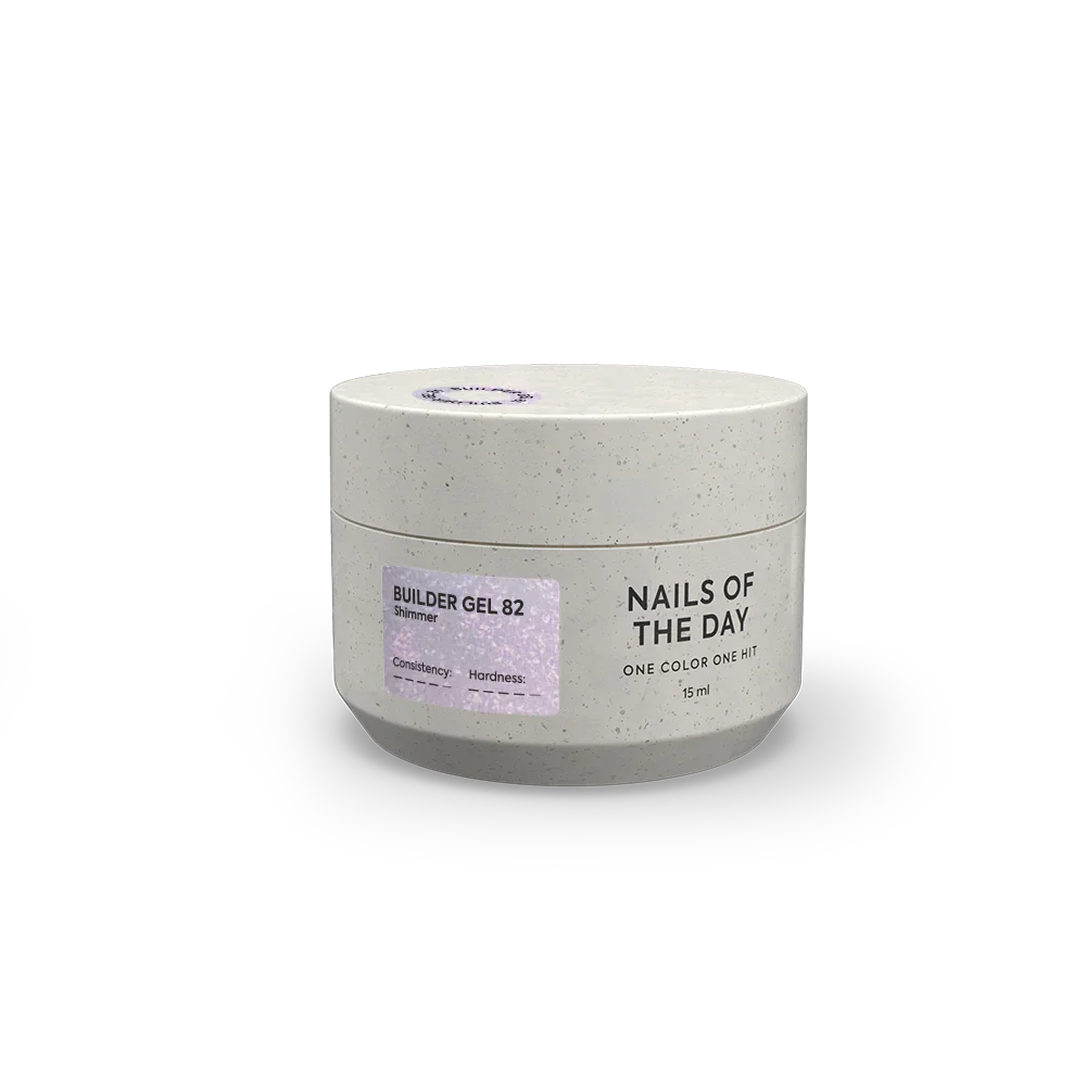 NAILSOFTHEDAY Builder Gel 82 — gel constructor rosa con shimmer, 15 ml
