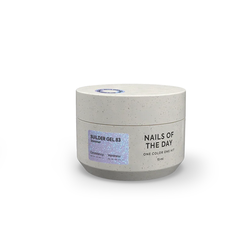NAILSOFTHEDAY Builder Gel 83 — gel constructor violeta con shimmer, 15 ml