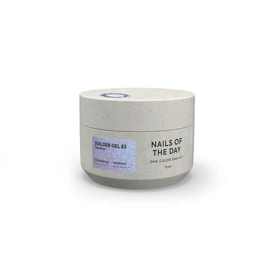 NAILSOFTHEDAY Builder Gel 83 — gel constructor violeta con shimmer, 15 ml