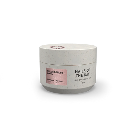NAILSOFTHEDAY Builder Gel 92 — builder gel reflectante nude-melocotón, 15 ml