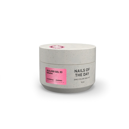 NAILSOFTHEDAY Builder Gel 93 — builder gel reflectante rosa suave, 15 ml