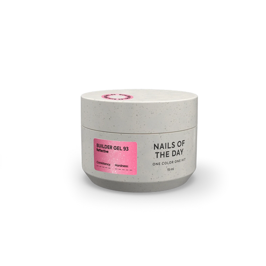 NAILSOFTHEDAY Builder Gel 93 — builder gel reflectante rosa suave, 15 ml