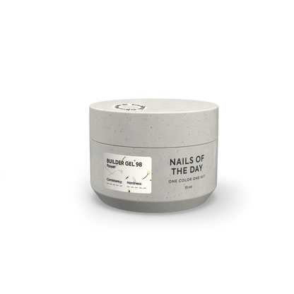 NAILSOFTHEDAY Builder Gel 98 — builder gel transparente con flores secas, 15 ml