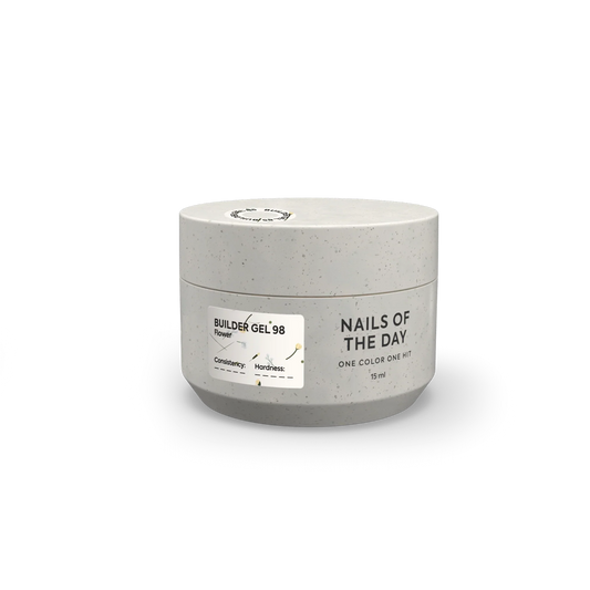 NAILSOFTHEDAY Builder Gel 98 — builder gel transparente con flores secas, 15 ml