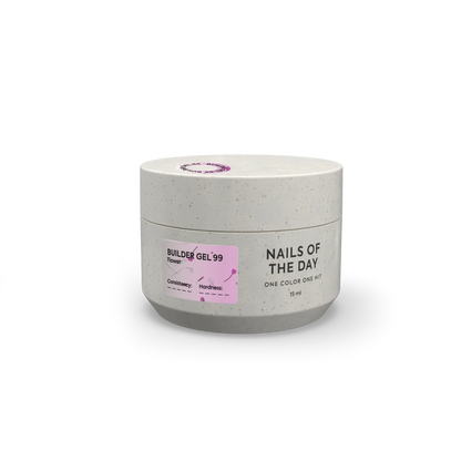 NAILSOFTHEDAY Builder Gel 99 — builder gel rosa con flores secas, 15 ml
