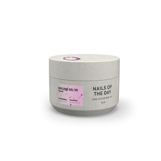 NAILSOFTHEDAY Builder Gel 99 — builder gel rosa con flores secas, 15 ml