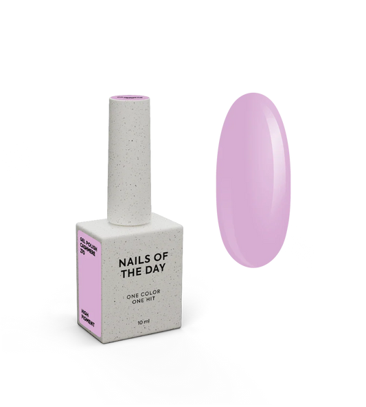 NAILSOFTHEDAY Gel Polish Cashmere — esmalte semipermanente lila pastel con cobertura en una capa, 10 ml