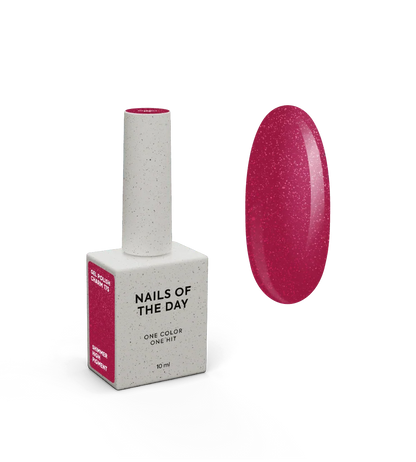 NAILSOFTHEDAY Let’s Special Charm — un esmalte semipermanente de color rosa frambuesa vibrante con un fino brillo, que ofrece cobertura completa en una sola capa, 10 ml.
