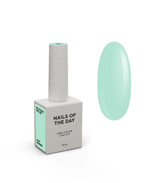 NAILSOFTHEDAY Gel Polish Chic — esmalte semipermanente turquesa pastel con cobertura en una capa, 10 ml
