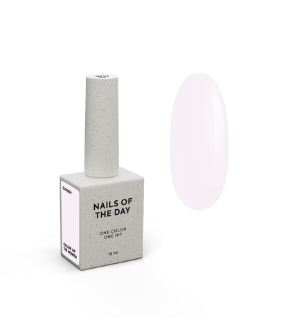 NAILSOFTHEDAY Color del Mes Abril 2026 — Cloudy Blanco lechoso con un delicado velo rosado, cobertura en una capa, 10 ml