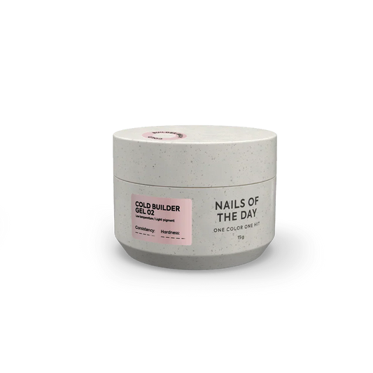 NAILSOFTHEDAY Cold Builder Gel 02 — gel constructor nude rosado para extensión de uñas, 15 ml.