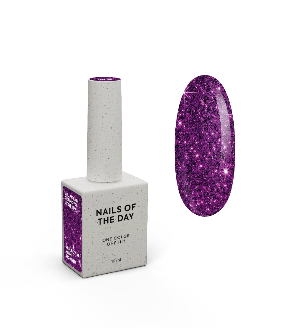 NAILSOFTHENIGHT Cosmopolitan gel polish - esmalte semipermanente reflectante rosa oscuro para uñas, 10 ml