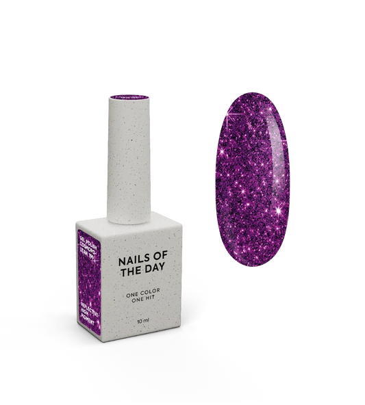 NAILSOFTHENIGHT Cosmopolitan gel polish - esmalte semipermanente reflectante rosa oscuro para uñas, 10 ml