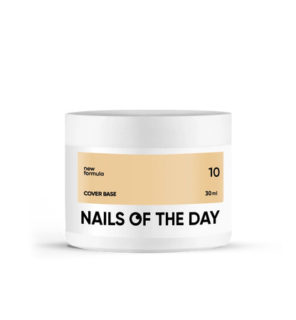 Nailsoftheday Cover base NEW Formula 10 - base camuflaje color durazno para uñas, 10 ml