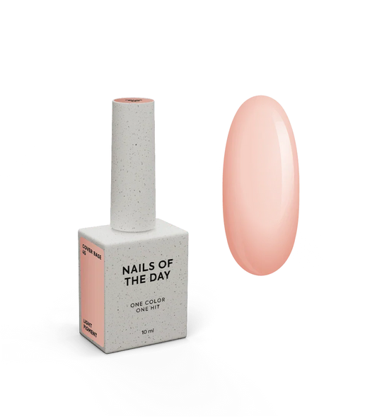 NAILSOFTHEDAY Cover Base 45 Light Pigment – base para uñas nude semitransparente con pigmentación ligera, 10 ml