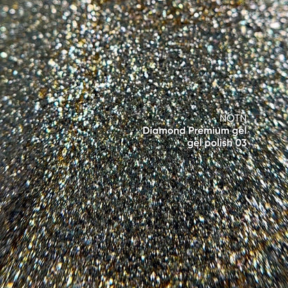 NAILSOFTHENIGHT Diamond Premium gel – esmalte en gel 03 — esmalte en gel dorado con esmalte de uñas metálico fino, 5 ml