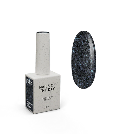 NAILSOFTHEDAY Gel Polish Eclipse — esmalte semipermanente negro-azul reflectante, 10 ml