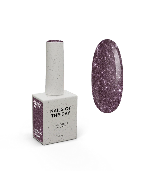 NAILSOFTHEDAY Gel Polish Euphoria — esmalte semipermanente púrpura reflectante, 10 ml