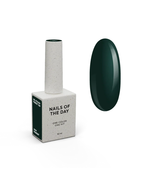 NAILSOFTHEDAY Gel Polish Forest — esmalte semipermanente verde oscuro, cobertura en una sola capa, 10 ml