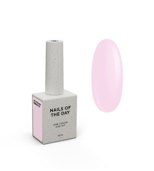 NAILSOFTHEDAY Gel Polish French 01 — esmalte semipermanente rosa nude con nivel reducido de pigmentación, 10 ml