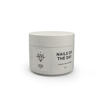 NAILSOFTHEDAY Glossy Top No Wipe – top brillante sin capa pegajosa y con filtros UV, 10 ml