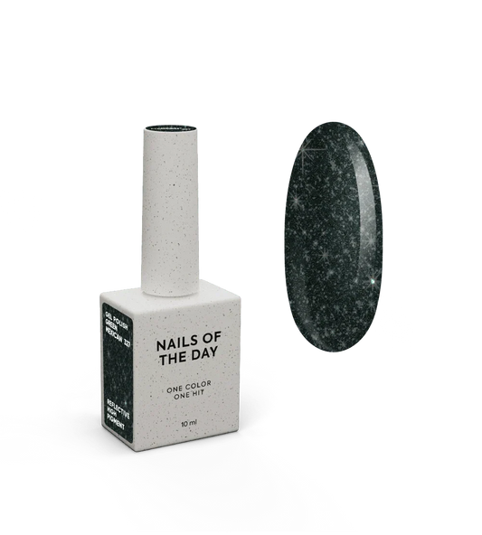 NAILSOFTHENIGHT Green Mexican gel polish — esmalte semipermanente reflectante verde oscuro, 10 ml