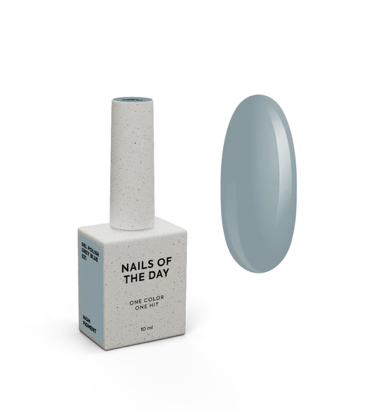 NAILSOFTHEDAY Let's Special Grey blue: esmalte semipermanente gris azulado para cubrir uñas en una capa, 10 ml