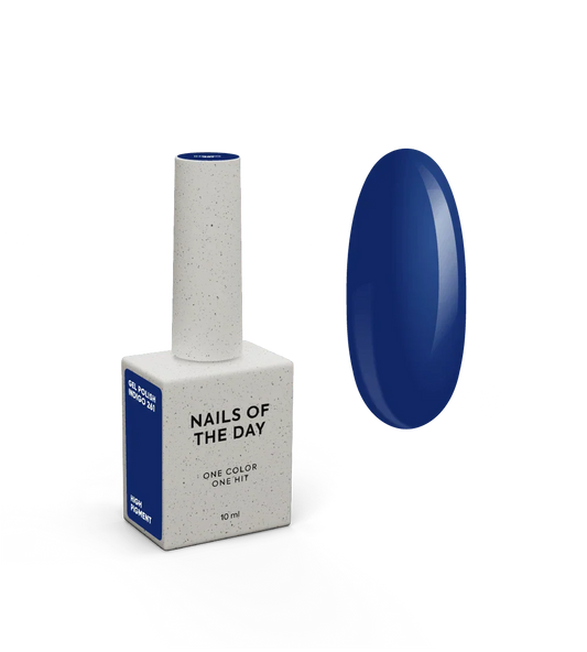 NAILSOFTHEDAY Gel Polish Indigo — esmalte semipermanente azul índigo intenso con cobertura completa en una sola capa. 10 ml.