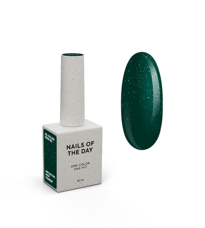 NAILSOFTHENIGHT Let's Special Kevin: esmalte semipermanente verde oscuro que refleja la luz y cubre en una capa, 10 ml