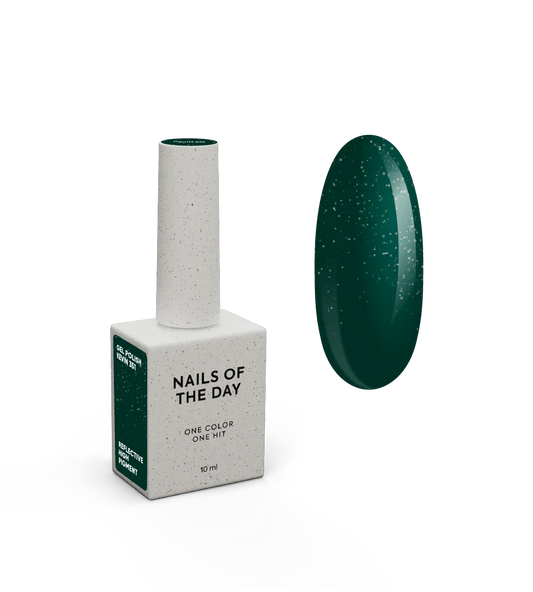 NAILSOFTHENIGHT Let's Special Kevin: esmalte semipermanente verde oscuro que refleja la luz y cubre en una capa, 10 ml
