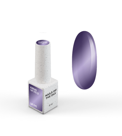 NAILSOFTHEDAY Korean Cat Eye 21 — esmalte en gel efecto ojo de gato en tono ciruela. 6 ml.