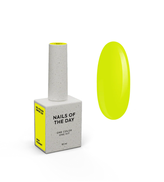 NAILSOFTHEDAY Let's Special Lemon: un esmalte semipermanente especial de limón neón que se superpone en una capa, 10 ml