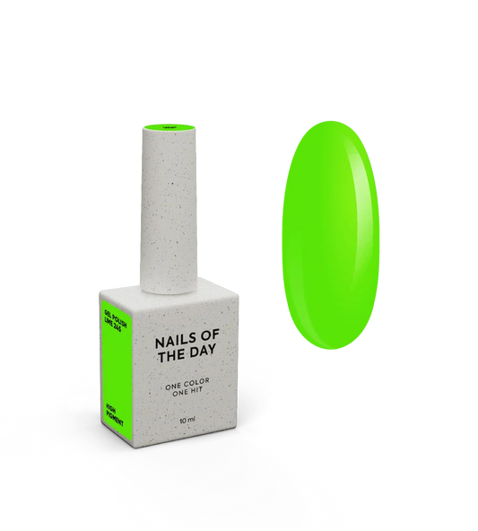 NAILSOFTHEDAY Let's Special Lime: un esmalte semipermanente especial de verde neón que se superpone en una capa, 10 ml
