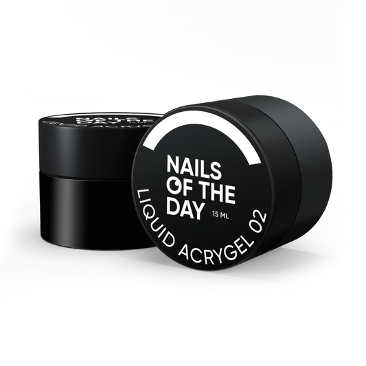 NAILSOFTHEDAY Liquid Acrygel 02 — Acrygel líquido lechoso de nueva fórmula para uñas, 15 ml