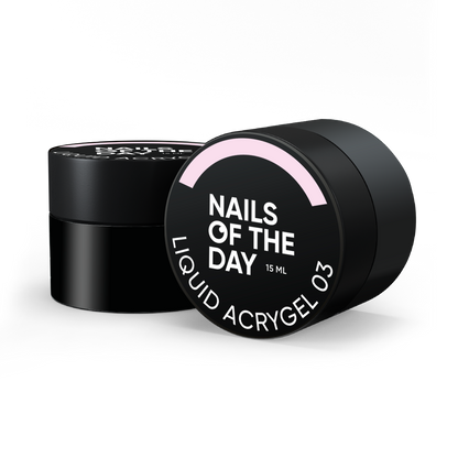 NAILSOFTHEDAY Liquid Acrygel 03 — Acrygel líquido rosa claro de nueva fórmula para uñas, 15 ml