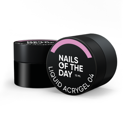 NAILSOFTHEDAY Liquid Acrygel 04 — Acrygel líquido rosa de nueva fórmula para uñas, 15 ml