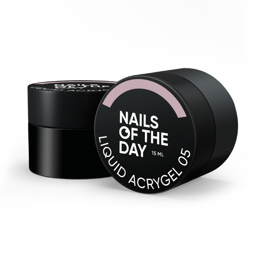 NAILSOFTHEDAY Liquid Acrygel 05 — Acrygel líquido rosa polvoriento de nueva fórmula para uñas, 15 ml