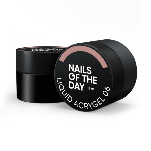 NAILSOFTHEDAY Liquid Acrygel 06 — Acrygel líquido nude cálido de nueva fórmula para uñas, 15 ml