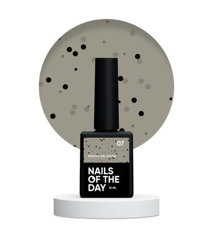 NAILSOFTHEDAY MiDots gel polish 07 - esmalte semipermanente color leche-pistacho con puntos negros para uñas, 10 ml